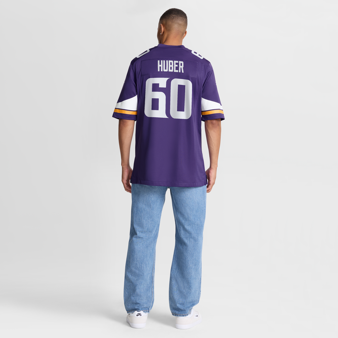 Men's Minnesota Vikings Joe Huber Nike  Purple Team Game Jersey