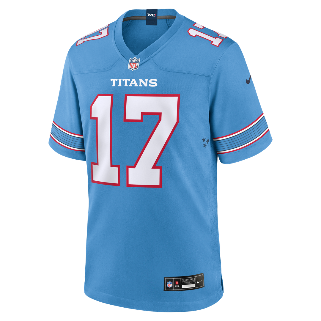 Men's Tennessee Titans Chimere Dike Nike  Light Blue Team Game Jersey