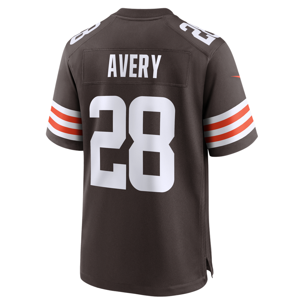 Men's Cleveland Browns Tre Avery Nike  Brown Team Game Jersey