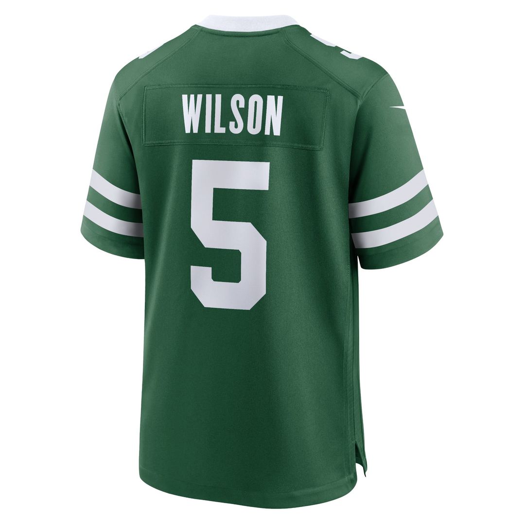 Men's New York Jets Garrett Wilson Nike Legacy White Game Jersey