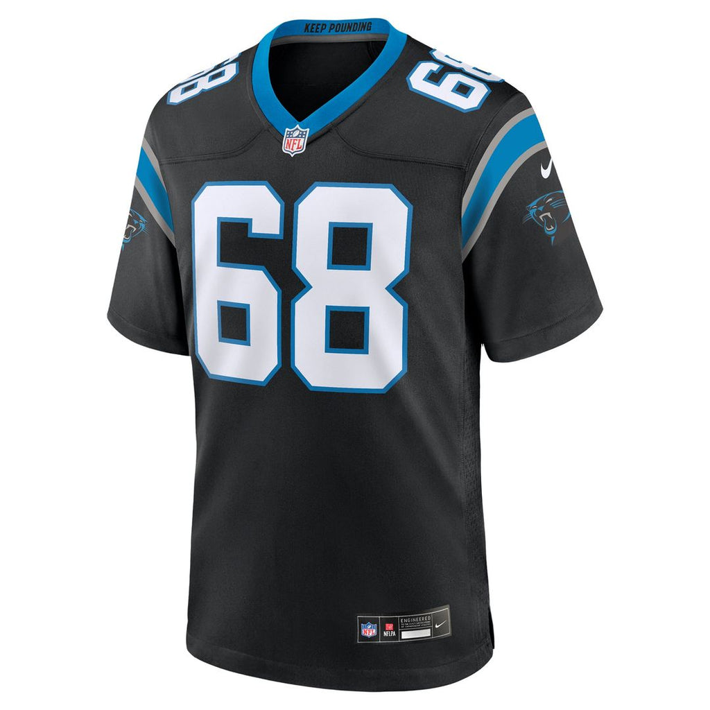 Men's Carolina Panthers Damien Lewis Nike  Black  Game Jersey