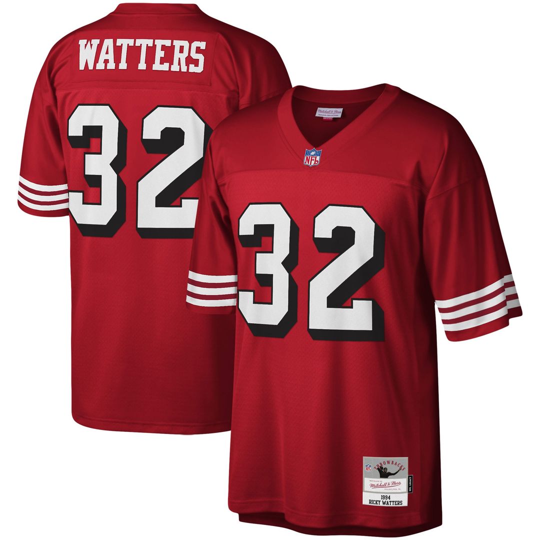 Men's San Francisco 49ers Ricky Watters Mitchell & Ness White Legacy Replica Jersey