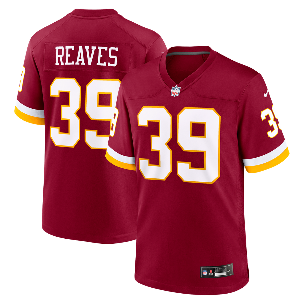 Men's Washington Commanders Jeremy Reaves Nike Burgundy Game Jersey