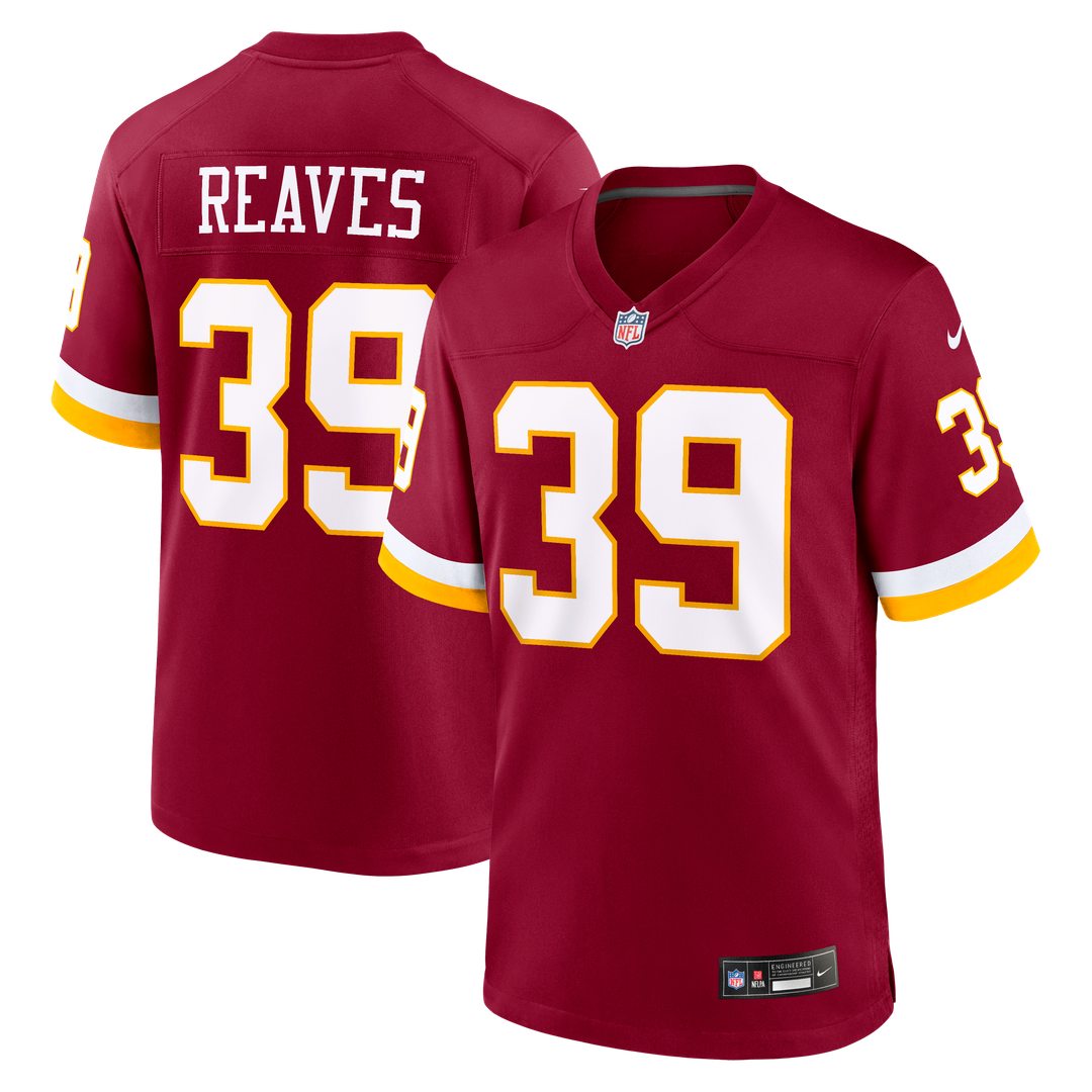 Men's Washington Commanders Jeremy Reaves Nike Black Hail Raiser Alternate Game Jersey