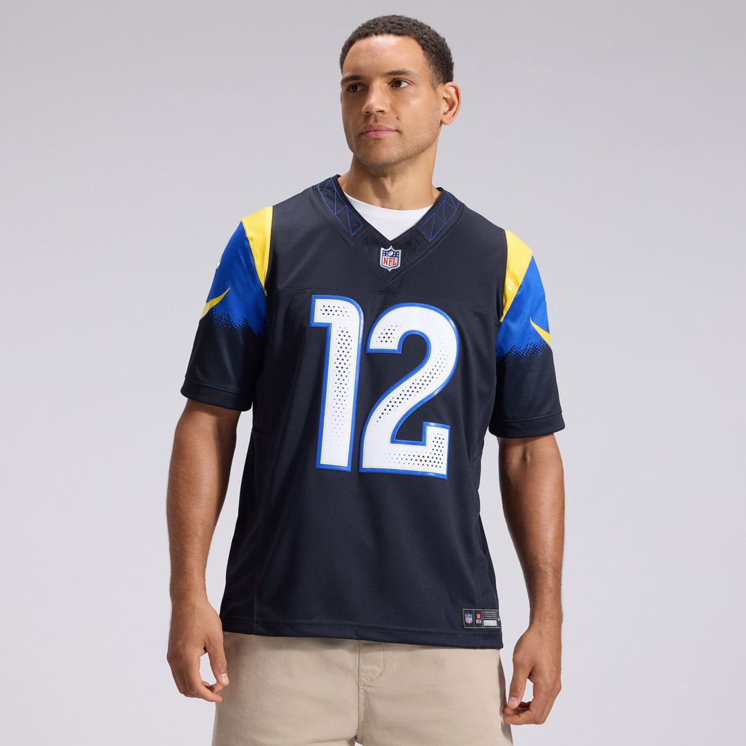 Men's Los Angeles Rams Puka Nacua Nike Dark Blue Rivalries Collection Stitched Limited Jersey
