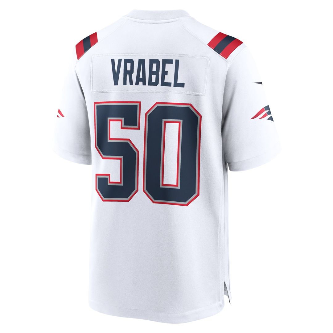 Men's New England Patriots Mike Vrabel Nike  White Retired Player Game Jersey