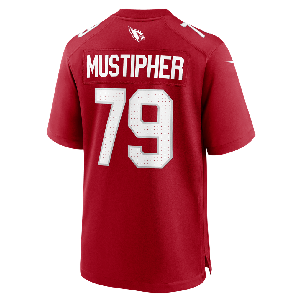Men's Arizona Cardinals PJ Mustipher Nike  Cardinal Team Game Jersey