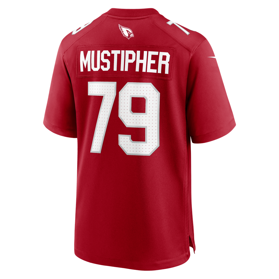 Men's Arizona Cardinals PJ Mustipher Nike  Cardinal Team Game Jersey