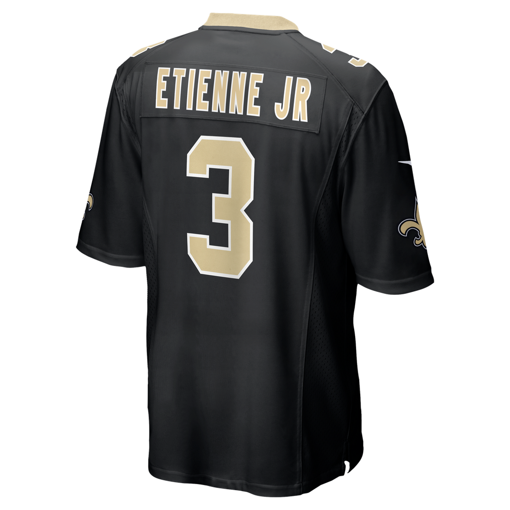Men's New Orleans Saints Travis Etienne Jr Nike Black Game Jersey