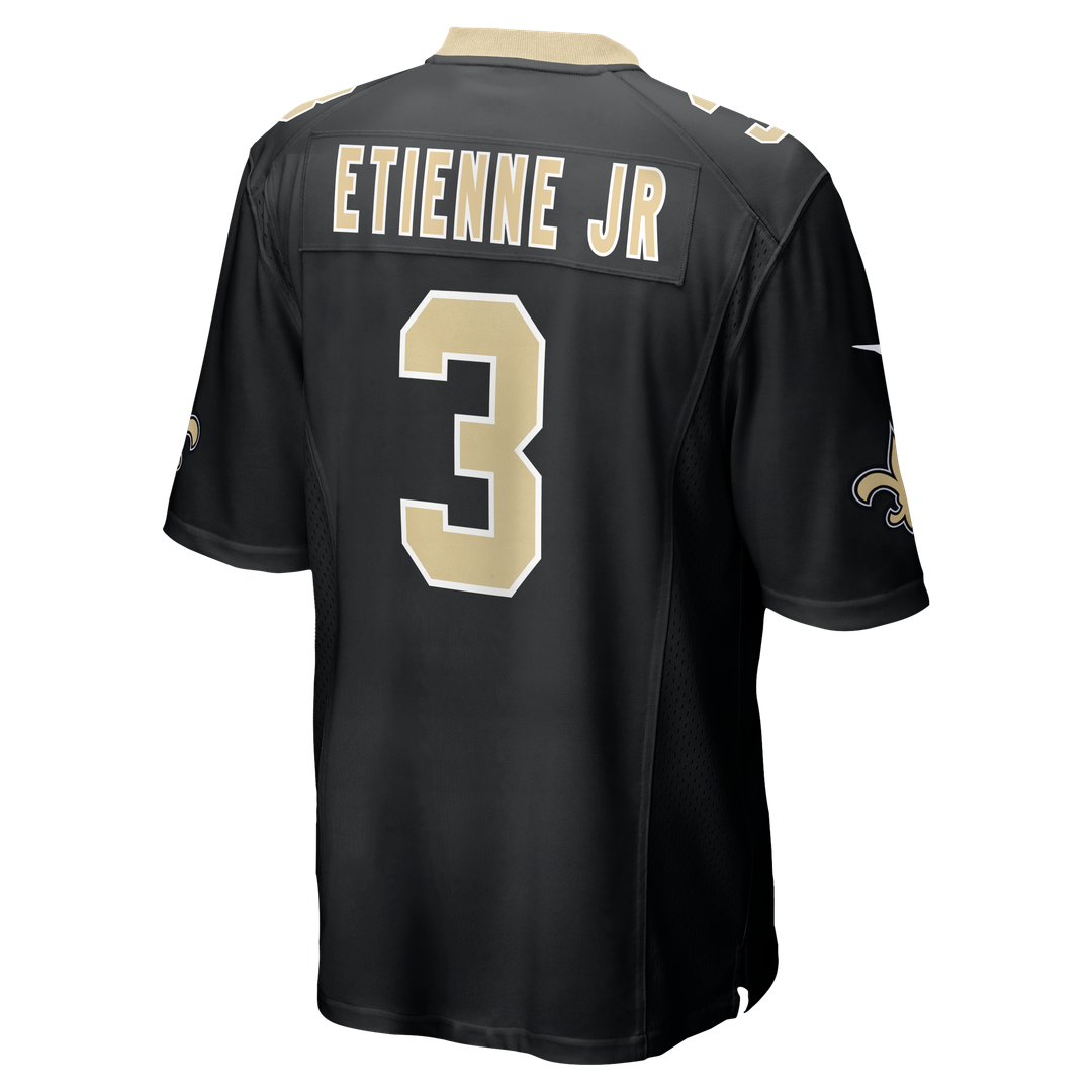 Men's New Orleans Saints Travis Etienne Jr Nike Black Game Jersey