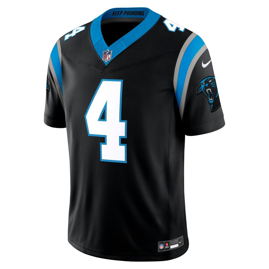 Men's Carolina Panthers Tetairoa McMillan Nike Black Team Vapor F.U.S.E. Stitched Limited Jersey