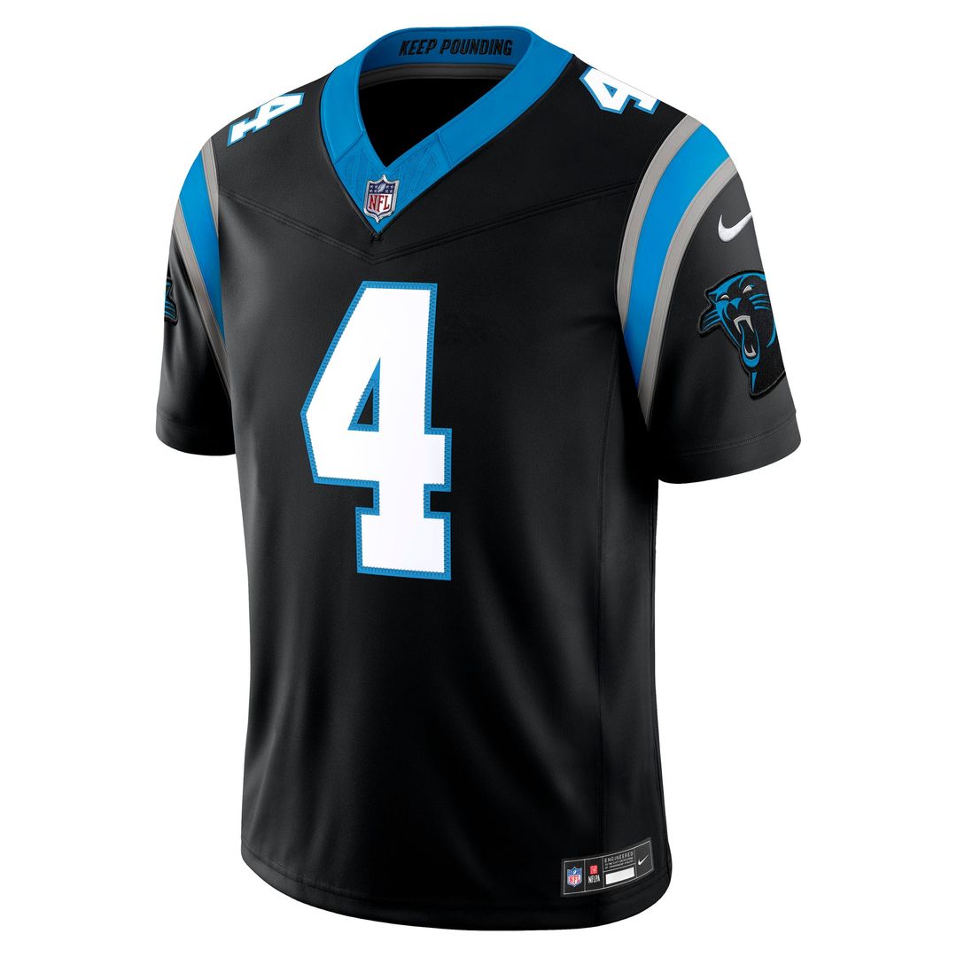 Men's Carolina Panthers Tetairoa McMillan Nike Black Team Vapor F.U.S.E. Stitched Limited Jersey