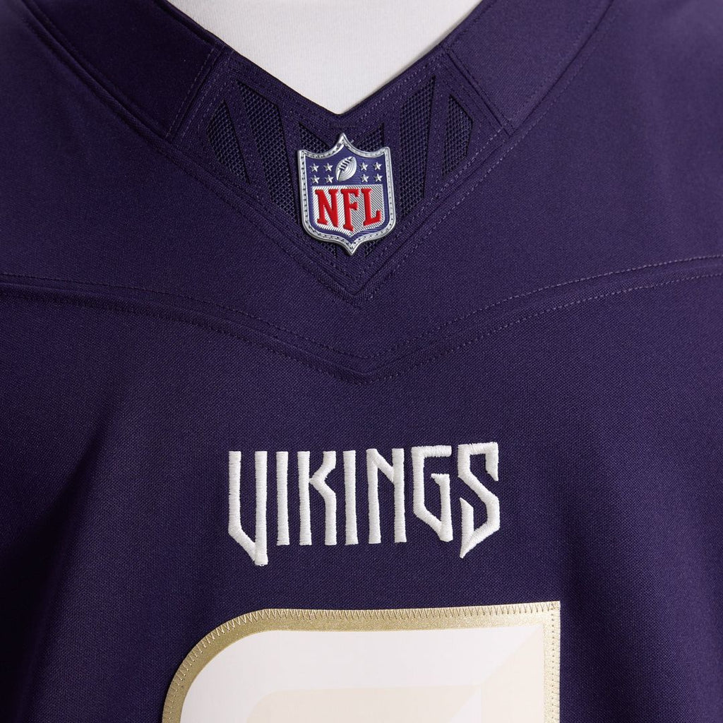 Men's Minnesota Vikings J.J. McCarthy Nike Purple 2026 Rivalries Collection Stitched Limited Jersey