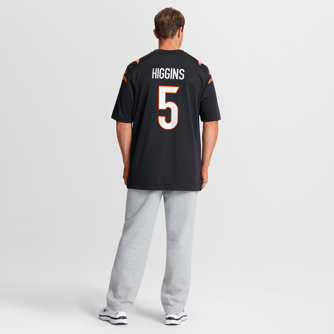 Men's Cincinnati Bengals Tee Higgins Nike Black Game Player Jersey