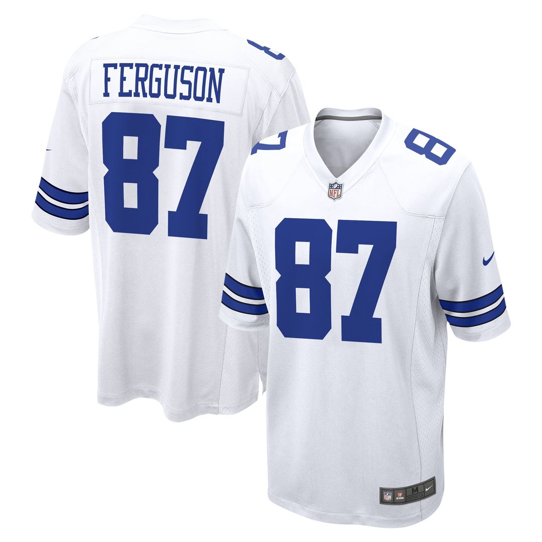 Men's Dallas Cowboys Jake Ferguson Nike Navy Team Game Jersey