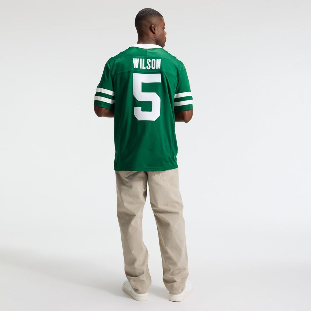 Men's New York Jets Garrett Wilson Nike Legacy Green Team Vapor F.U.S.E. Stitched Limited Jersey