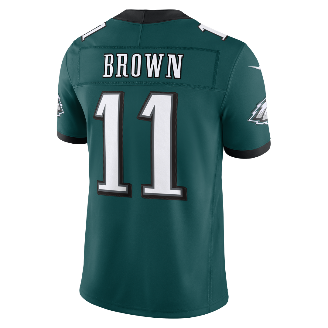Men's Philadelphia Eagles A.J. Brown Nike Midnight Green Team Vapor F.U.S.E. Stitched Limited Jersey