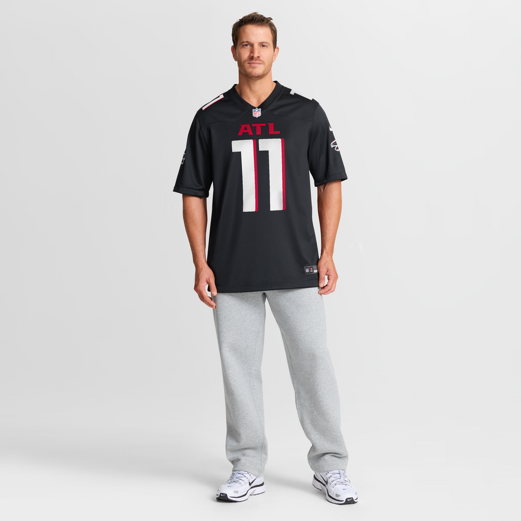 Men's Atlanta Falcons Jalon Walker Nike Black Team Game Jersey