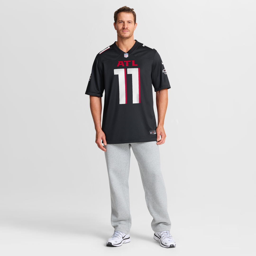 Men's Atlanta Falcons Jalon Walker Nike Black Team Game Jersey