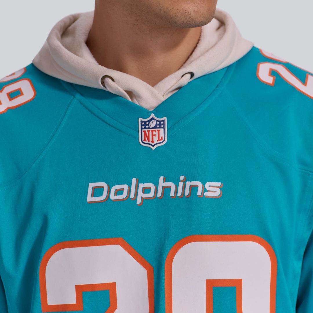 Men's Miami Dolphins De’Von Achane Nike Aqua Player Game Jersey