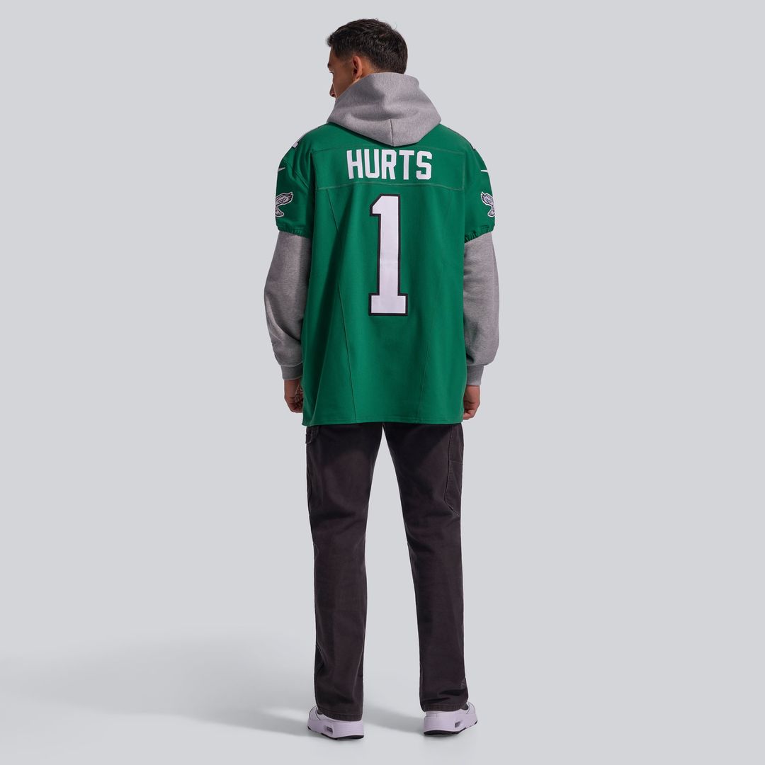 Men's Philadelphia Eagles Jalen Hurts Nike Kelly Green Alternate Vapor F.U.S.E. Elite Jersey