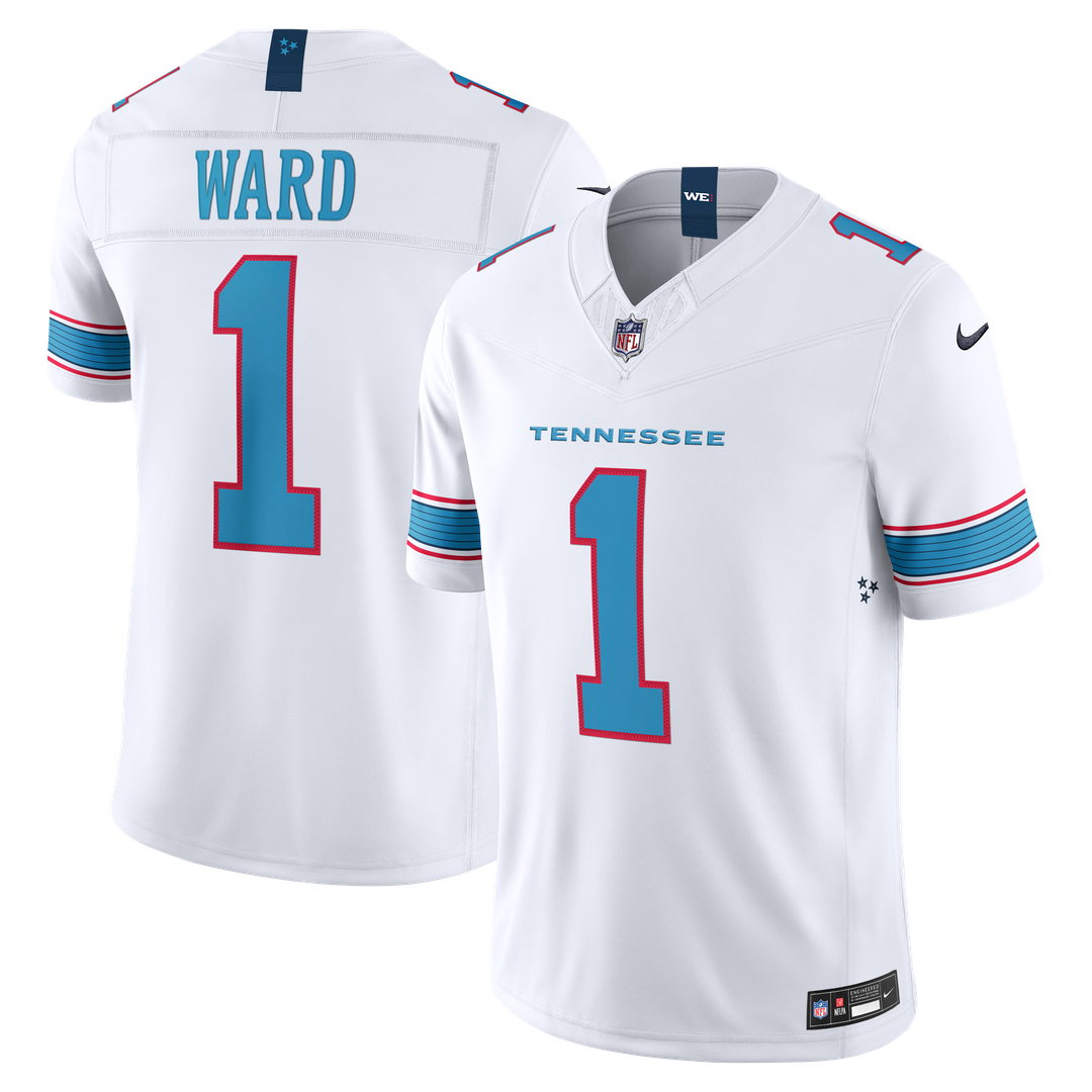Men's Tennessee Titans Cameron Ward Nike Light Blue Team Vapor F.U.S.E. Stitched Limited Jersey