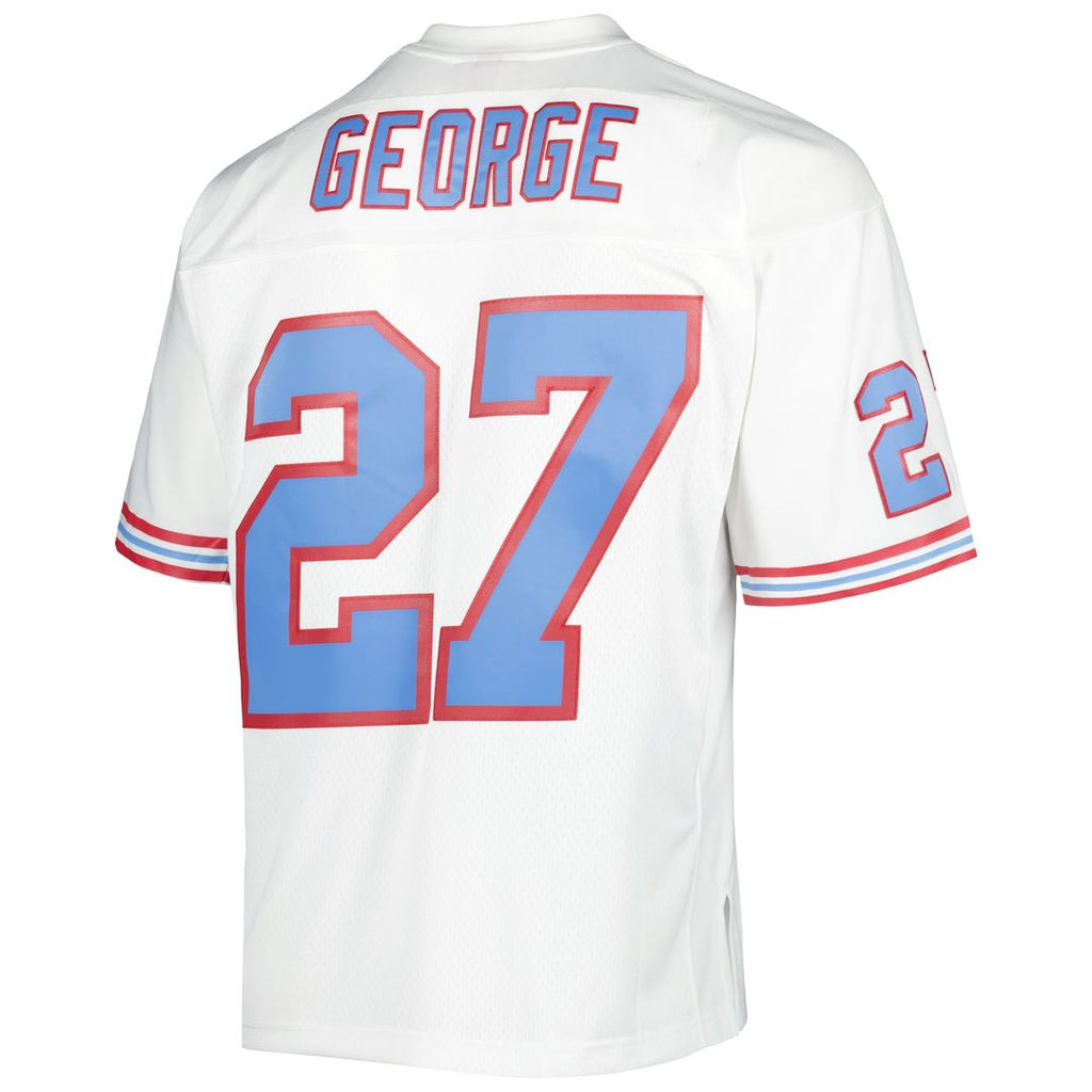 Men's Houston Oilers Eddie George Mitchell & Ness White Legacy Replica Jersey