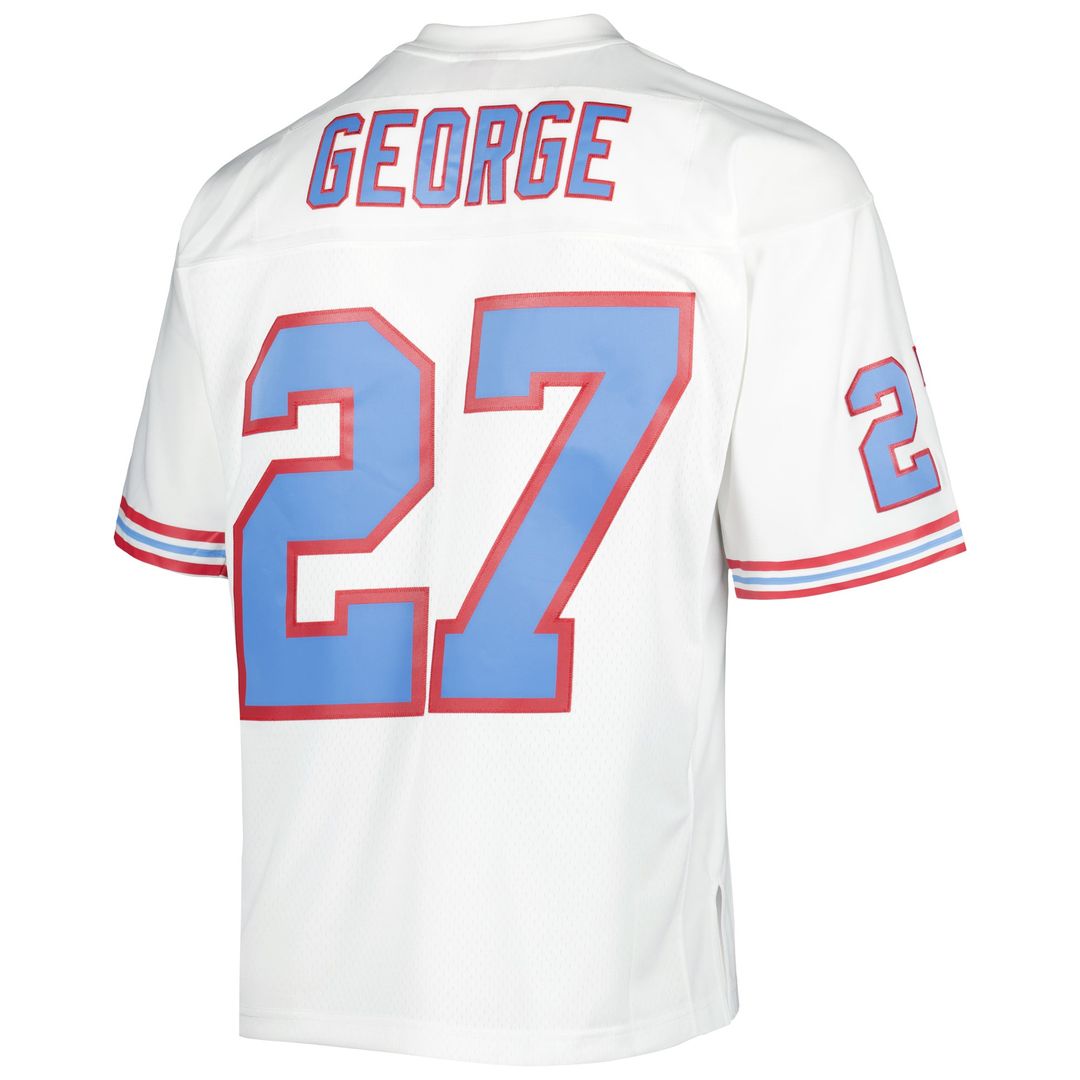 Men's Houston Oilers Eddie George Mitchell & Ness White Legacy Replica Jersey