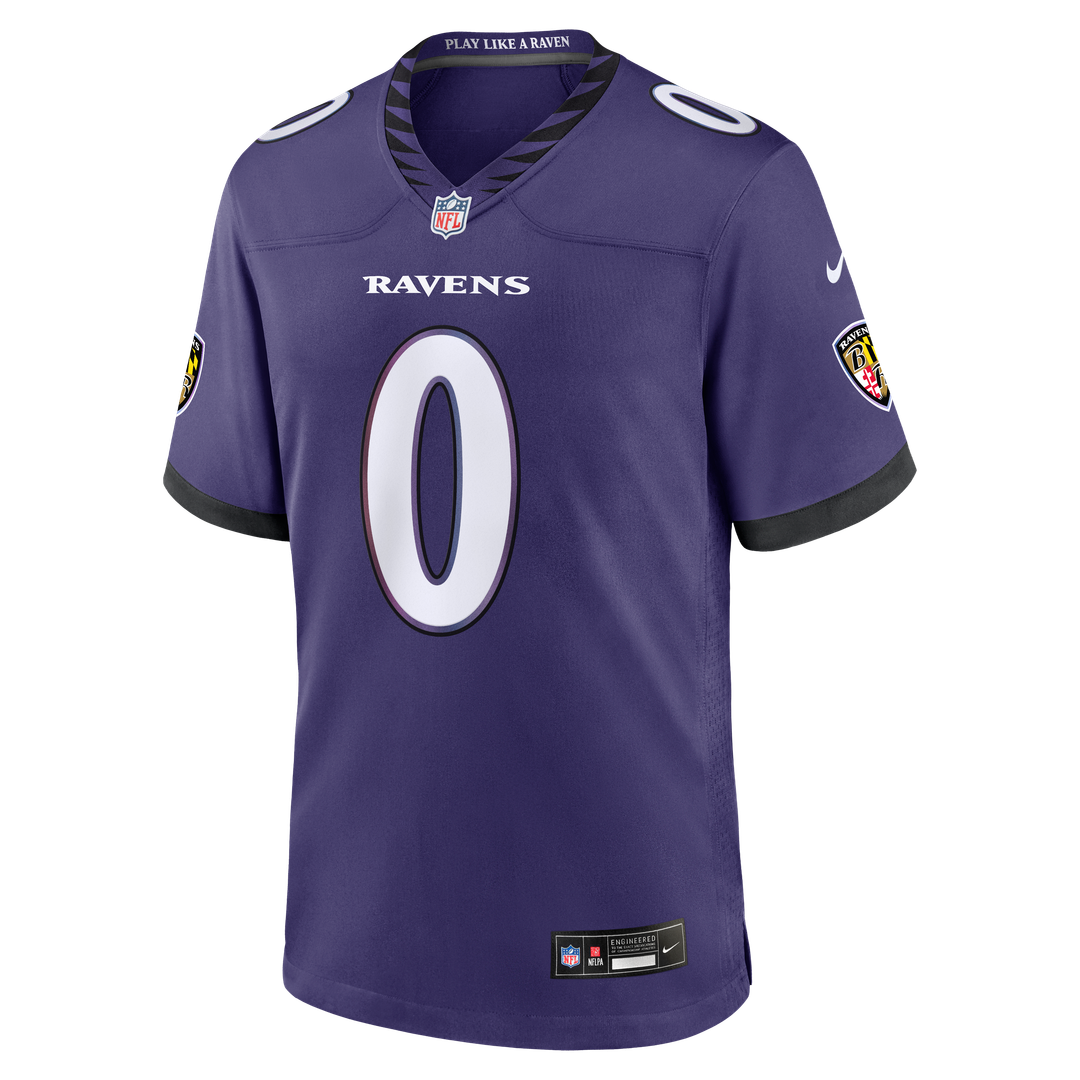 Men's Baltimore Ravens Roquan Smith Nike Purple Team Game Jersey