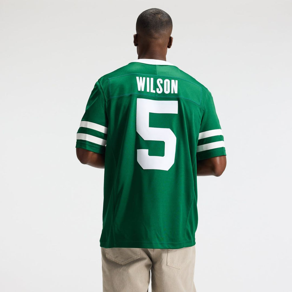 Men's New York Jets Garrett Wilson Nike Legacy Green Team Vapor F.U.S.E. Stitched Limited Jersey
