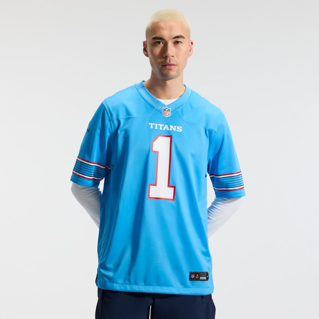 Men's Tennessee Titans Cameron Ward Nike Light Blue Game Jersey