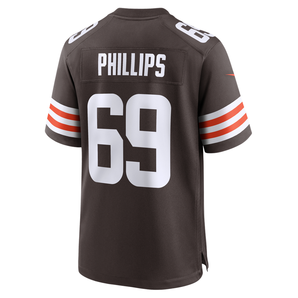 Men's Cleveland Browns Tyre Phillips Nike  Brown Team Game Jersey