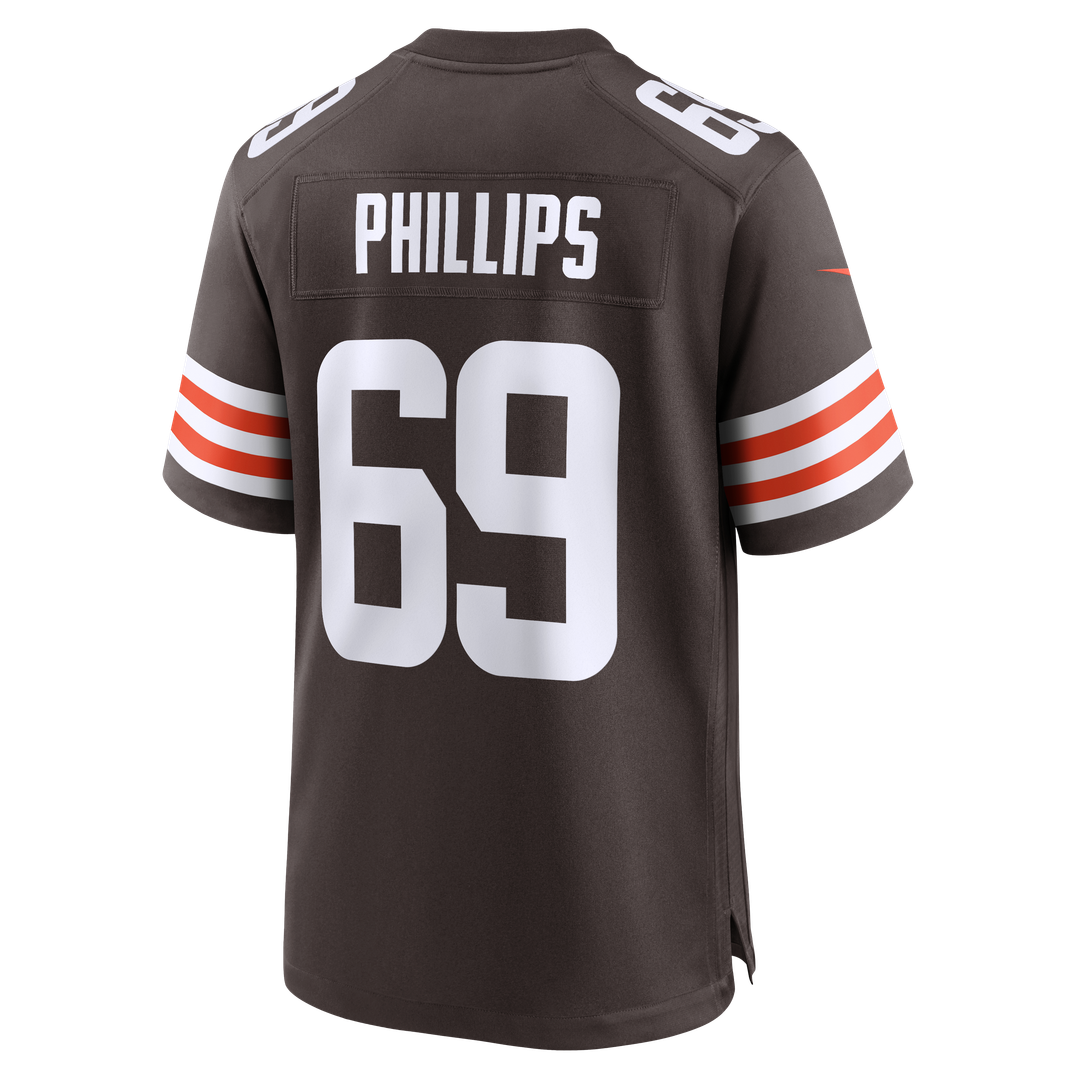 Men's Cleveland Browns Tyre Phillips Nike  Brown Team Game Jersey