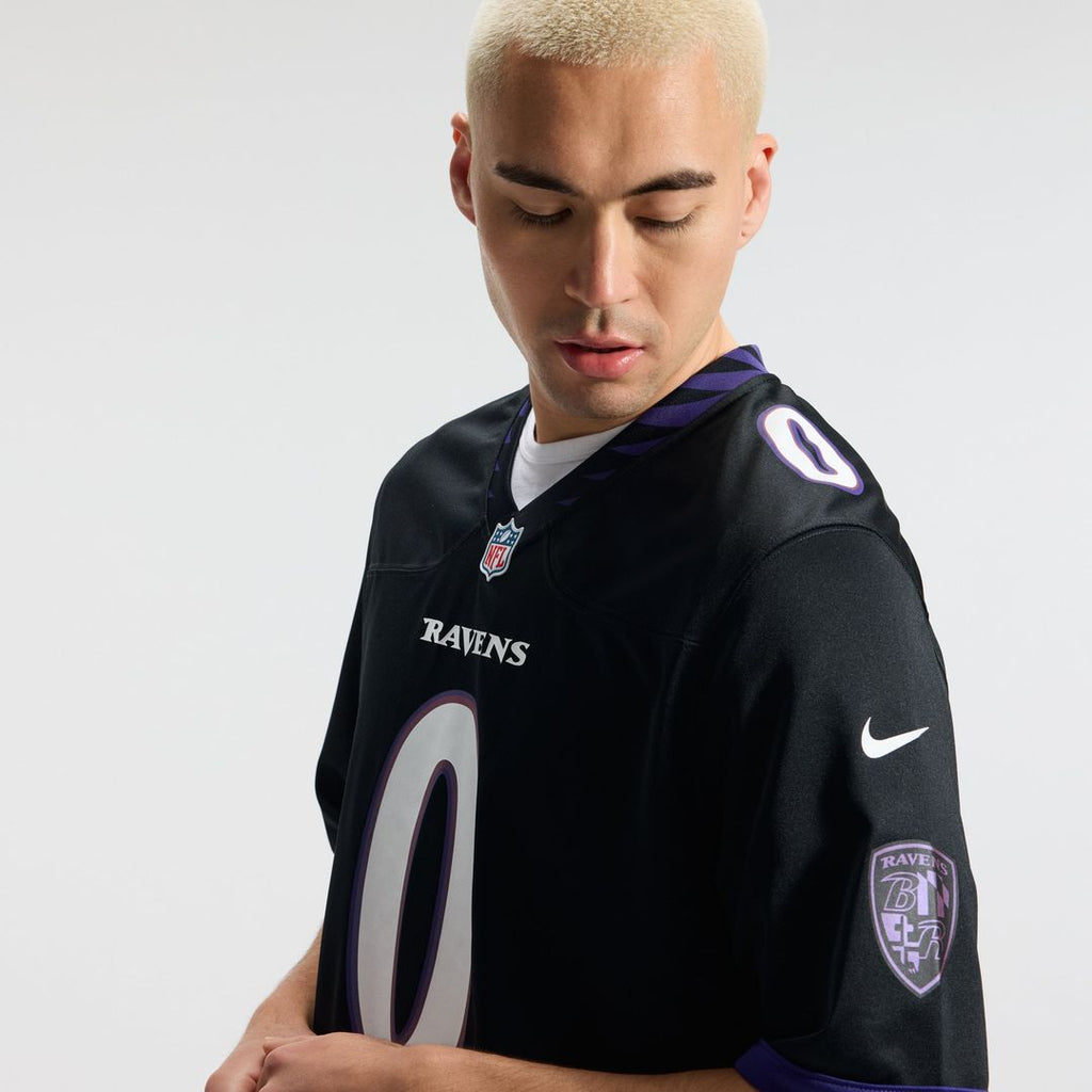 Men's Baltimore Ravens Roquan Smith Nike Black Alternate Game Jersey