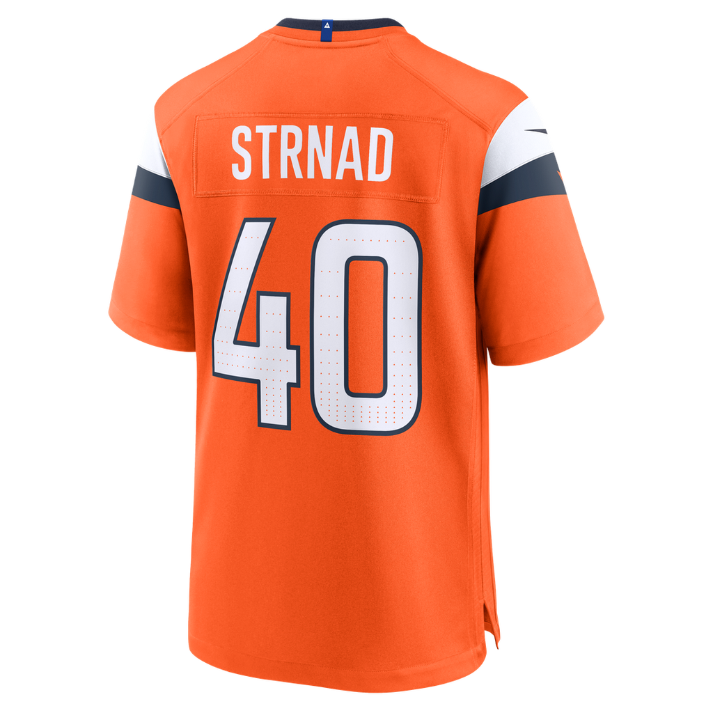 Men's Denver Broncos Justin Strnad Nike  Orange Team Game Jersey