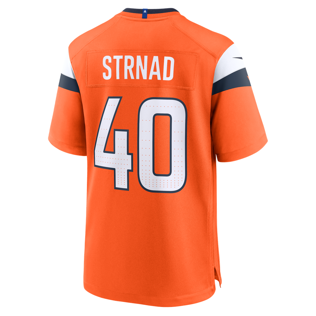 Men's Denver Broncos Justin Strnad Nike  Orange Team Game Jersey