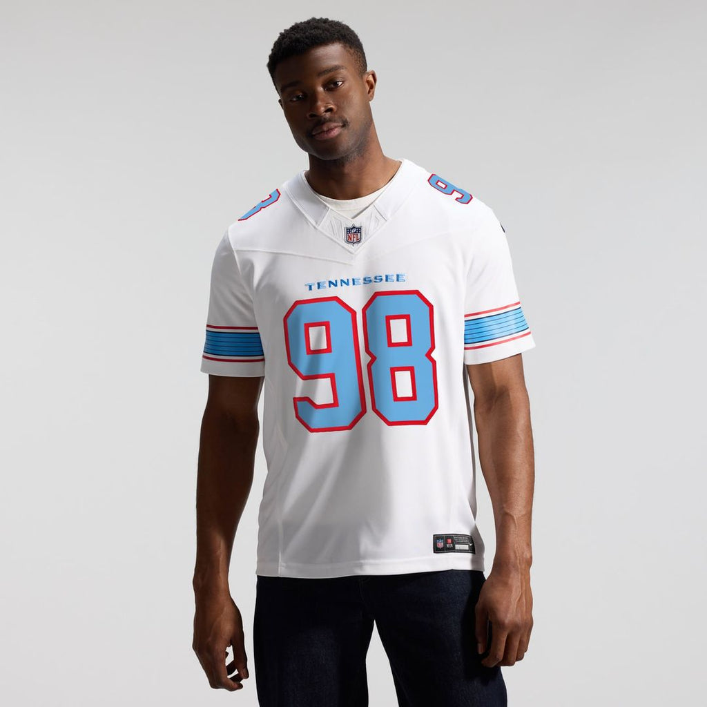 Men's Tennessee Titans Jeffery Simmons Nike White Vapor F.U.S.E. Stitched Limited Jersey