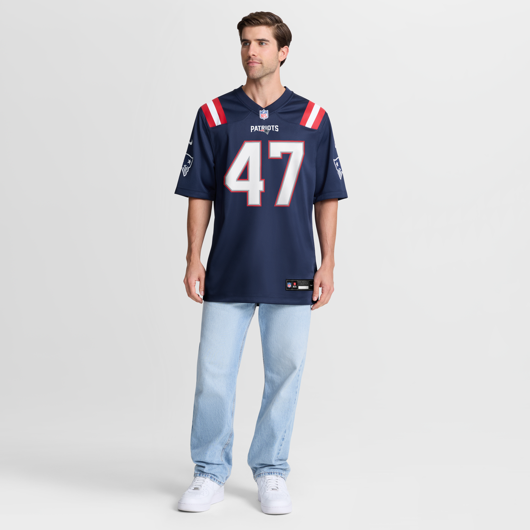 Men's New England Patriots Julian Ashby Nike  Navy Team Game Jersey