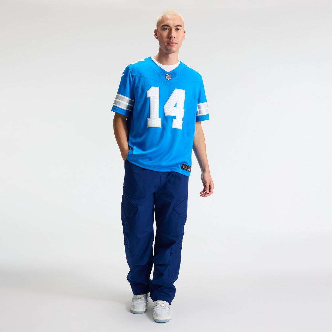 Men's Detroit Lions Amon-Ra St. Brown Nike Blue Team Vapor F.U.S.E. Stitched Limited Jersey