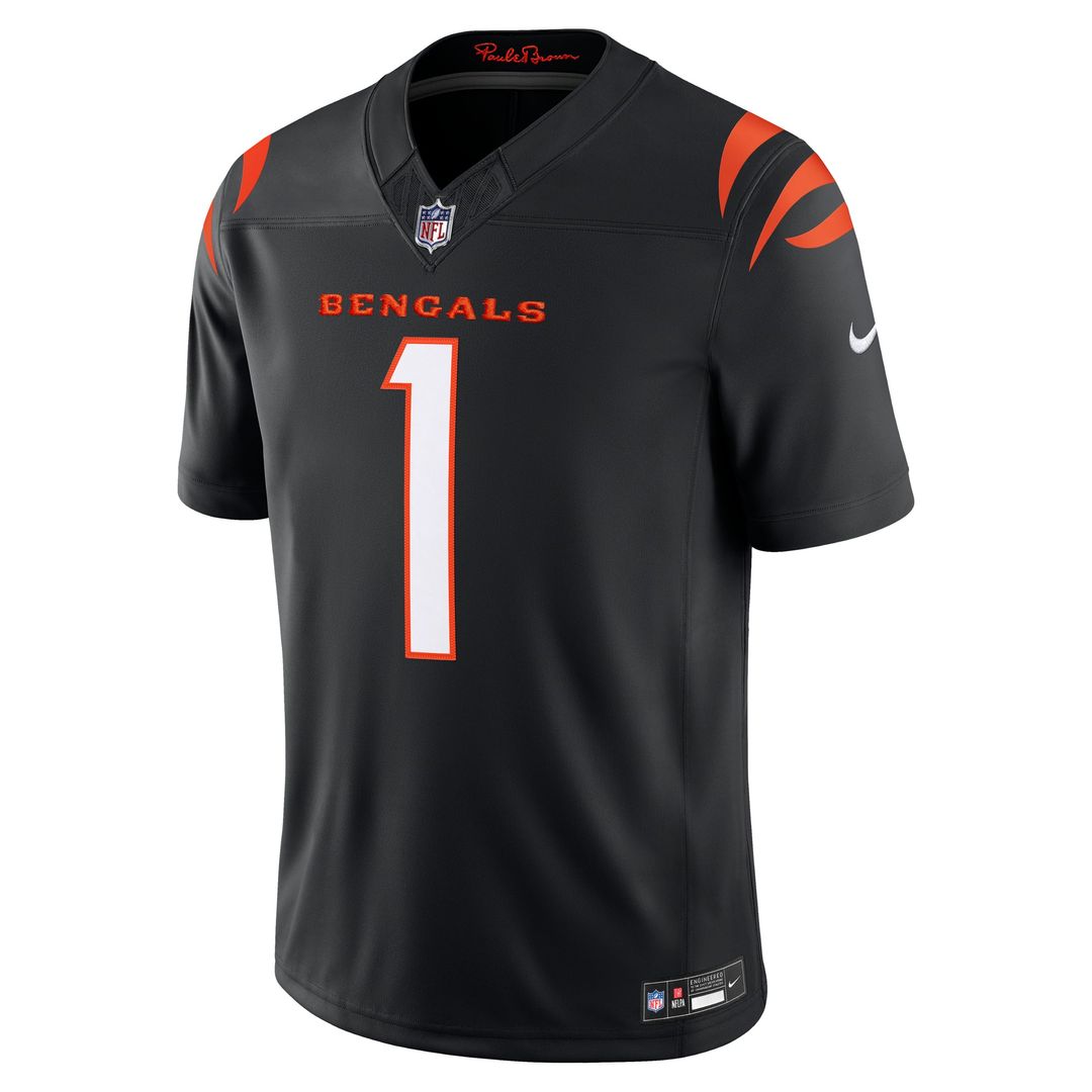 Men's Cincinnati Bengals Ja'Marr Chase Nike Black Team Vapor F.U.S.E. Stitched Limited Jersey