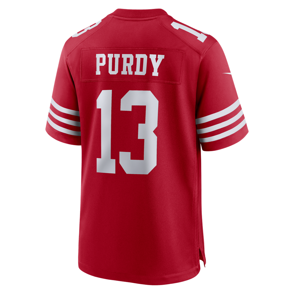 Men's San Francisco 49ers Brock Purdy Nike White 80th Anniversary Game Jersey