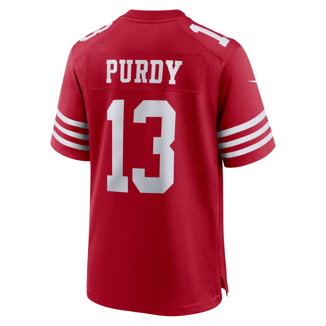 Men's San Francisco 49ers Brock Purdy Nike White 80th Anniversary Game Jersey