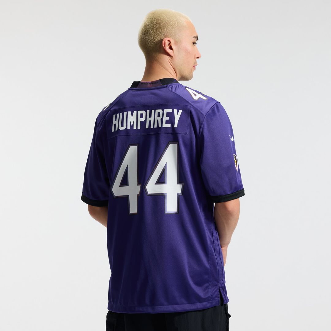 Men's Baltimore Ravens Marlon Humphrey Nike Purple Team Game Jersey