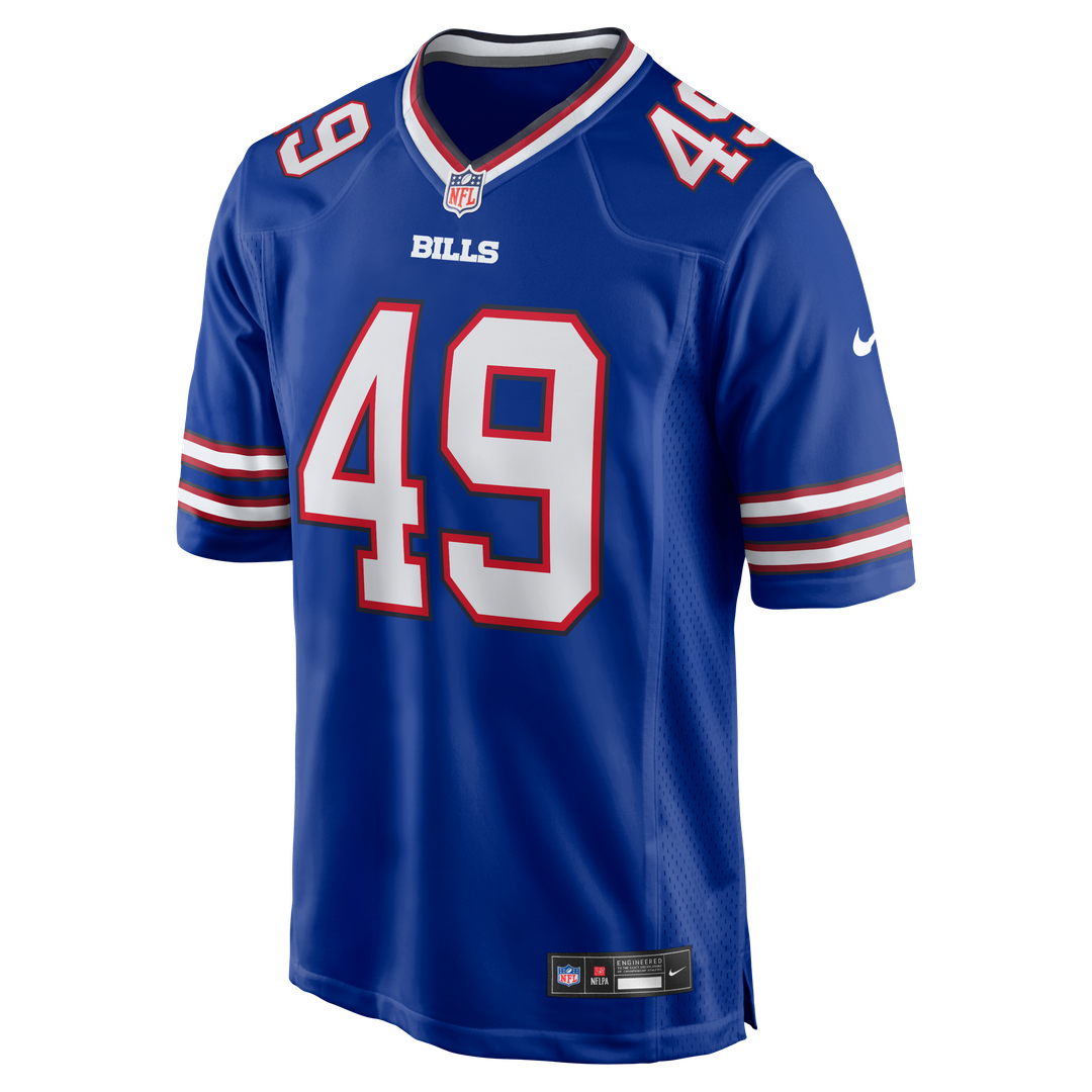 Men's Buffalo Bills DaShaun White Nike Royal Team Game Jersey