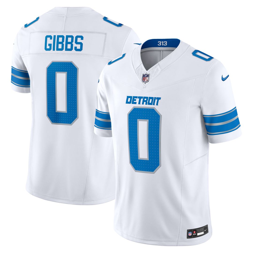 Men's Detroit Lions Jahmyr Gibbs Nike Black 2nd Alternate Vapor F.U.S.E. Limited Jersey
