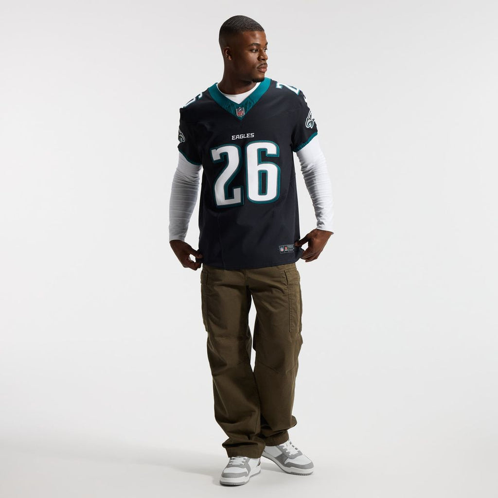 Men's Philadelphia Eagles Saquon Barkley Nike Black Alternate Vapor F.U.S.E. Elite Jersey