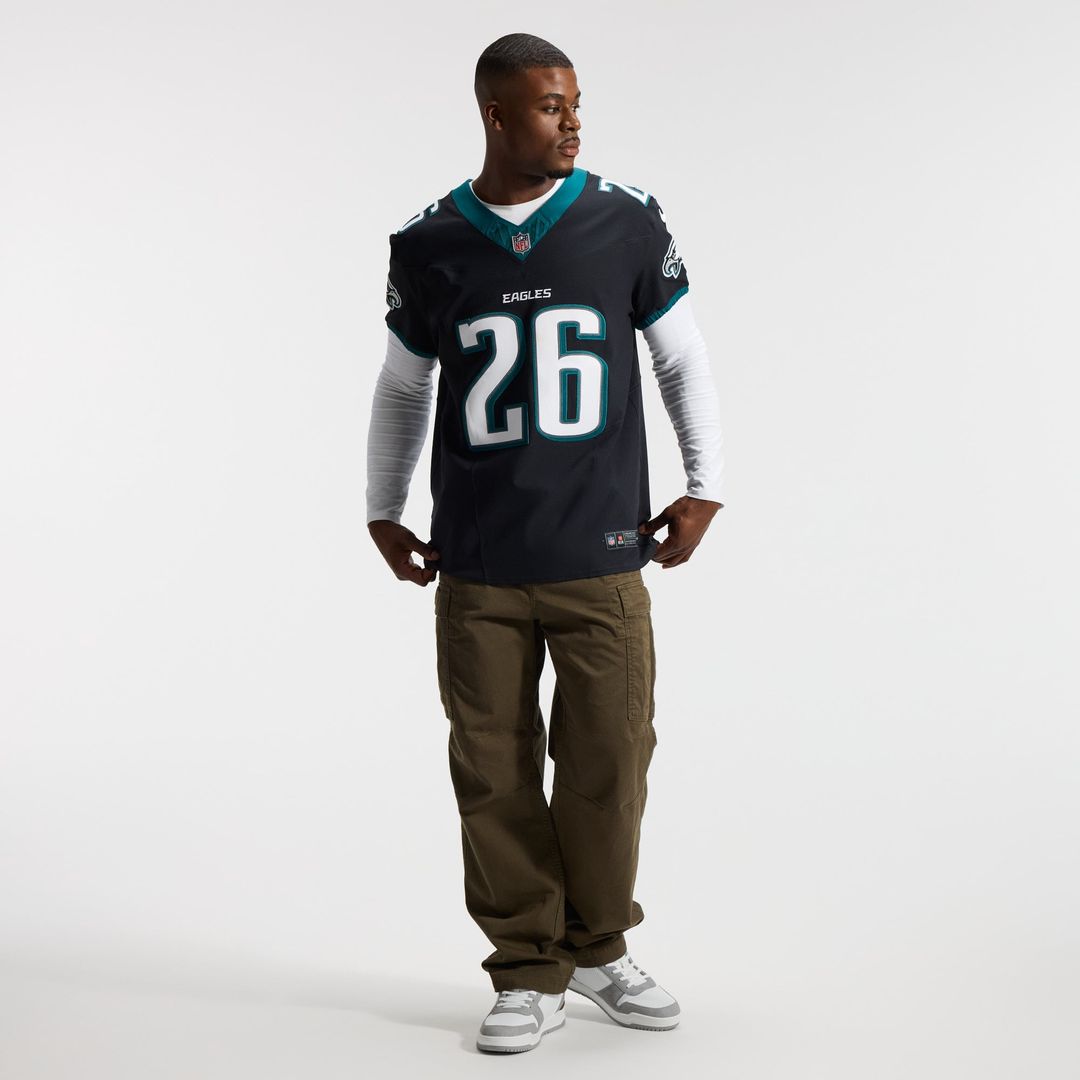 Men's Philadelphia Eagles Saquon Barkley Nike Black Alternate Vapor F.U.S.E. Elite Jersey