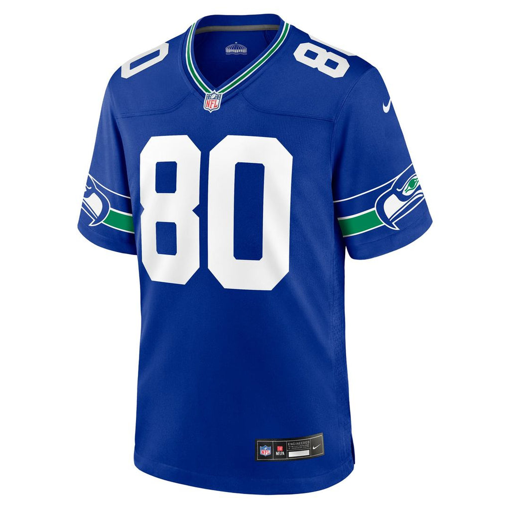 Men's Seattle Seahawks Steve Largent Nike Royal Throwback Retired Player Game Jersey