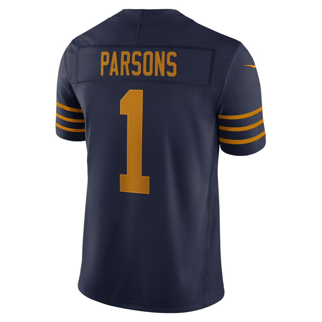 Men's Green Bay Packers Micah Parsons Nike Navy Alternate Vapor F.U.S.E. Stitched Limited Jersey