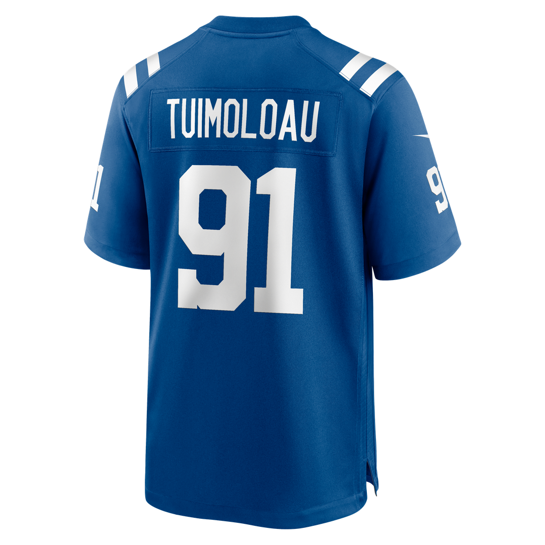 Men's Indianapolis Colts JT Tuimoloau Nike  Royal Team Game Jersey